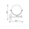 Косметическое зеркало Aquanet 8034, хром (195657)