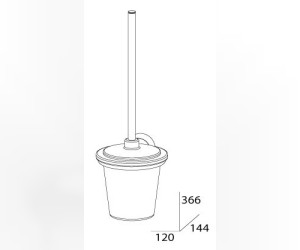 Ершик с крышкой настенный FBS Vizovice VIZ 057