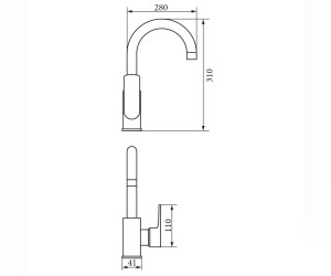 Смеситель Veragio Gritt VR.GTT-7085.CR для кухни, хром