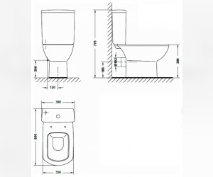 Напольный унитаз Gala Smart 25160