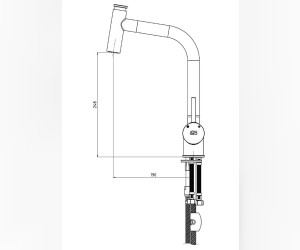 Смеситель GPD Espina MES71, для кухонной мойки, с выдвижным изливом, хром