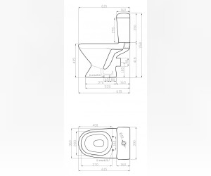 Напольный унитаз Della Enkel Super Plus 148 крышка микролифт