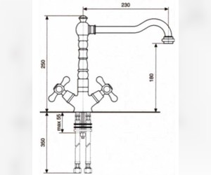 Смеситель для кухни Emmevi Deco Old 12617BR, бронза