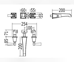 Смеситель Devon&Devon Vip Time VPTIME233MCRBI для раковины, хром