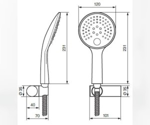 Ручной душ Emmevi 159CR, хром