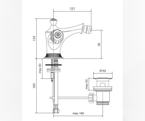 Смеситель для биде Emmevi The One 98004BR, бронза
