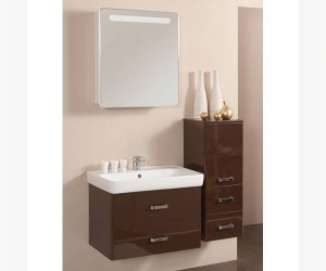 Полуколонна подвесная Акватон Америна, 1.A137.8.03A.M95.0 чёрный глянец