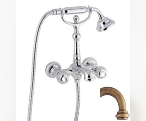 Смеситель для ванны и душа Emmevi The One 98011SWBR, бронза