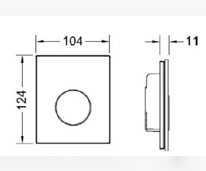 Панель TECE Loop Urinal 9 242 660, белое стекло, клавиша глянцевый хром