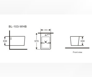 Биде Aquanet Tavr-B2 BL-103-WHB (203357), подвесное