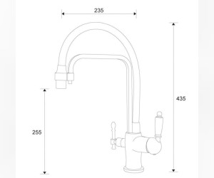 Смеситель Zorg Clean Water ZR 342-8 YF для кухни под фильтр, хром/белый