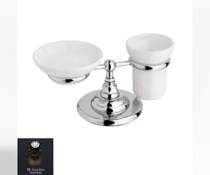 Подставка для мыльницы и стакана Nicolazzi Classico 1494TB бронза