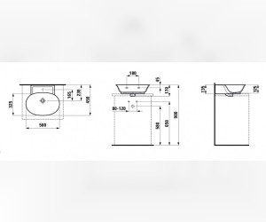 Раковина Laufen New Classic 8.1685.2.757.109.1 50 х 45 х 17 см, SaphirKeramik, без отверстия, белый матовый