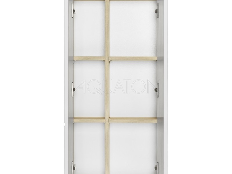 Полупенал Акватон Мишель 43 см, дуб эндгрейн, белый, 1A243903MIX40