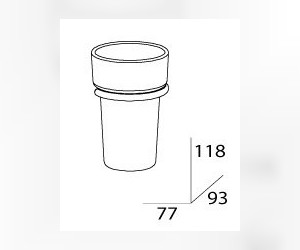 Стакан одинарный FBS Universal UNI 025