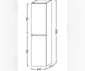 Шкаф-пенал Jacob Delafon Tolbiac 40 см, дуб давос натуральный, EB2385-E75