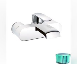 Смеситель Kludi Joop! 55443H775 для ванны и душа DN 15, хром/зеленый хрусталь