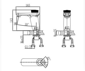 Смеситель D&K Bayern.Alfeld DA1482101для раковины, хром