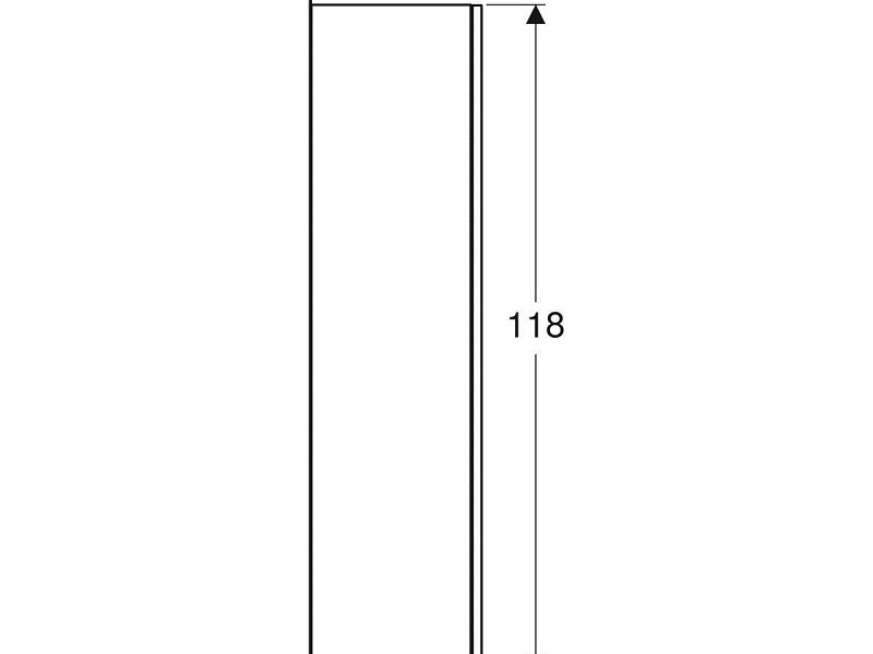 Шкаф-пенал Geberit Smyle Square 500.361.JR.1, 36 см, цвет орех пекан