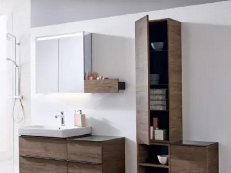 Шкаф-пенал Geberit Smyle Square 500.361.JR.1, 36 см, цвет орех пекан