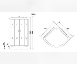 Душевая кабина Niagara NG-701-01N 90 x 90 см