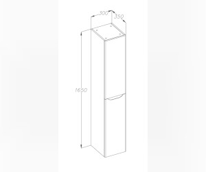 Пенал Opadiris Smile Элеганс 30 см, подвесной, белый матовый (Z0000014967/00-00000462)