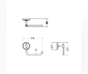 Бумагодержатель Devon&Devon Dorothy DOR411OT, светлое золото