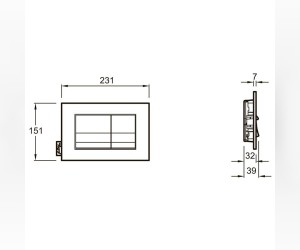 Клавиша смыва Jacob Delafon E20858-BGG, золото, глянец