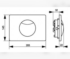 Клавиша смыва Sanit S703 16 703