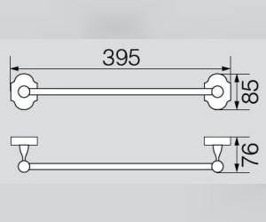 Полотенцедержатель 35 см Veragio Stanford, бронза VR.STD-7720.BR