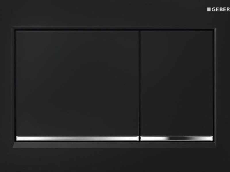 Клавиша Geberit Omega Type 30 115.080.KM.1, черная, глянцевый хром