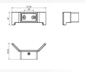 Крючок двойной Langberger Accessories 37532А, хром