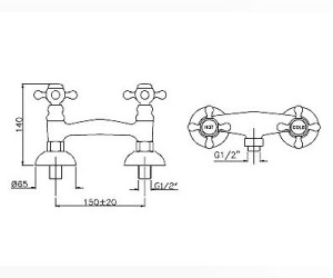 Смеситель Gattoni Vivaldi 12075 для душа, золото
