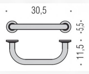 Держатель для ванны Colombo Complimenti B9720, 30.5 см, хром