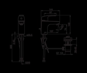 Смеситель Oras Safira 1004F для раковины