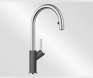 Смеситель Blanco Carena-S 520981, хром/темная скала