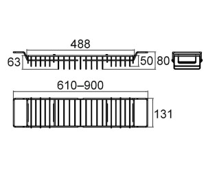 Полка-корзина Milardo 102W000M44 на борта ванны