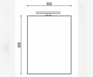 Зеркало Акватон Брук 60 см 1A2001K0BC010 со светильником Fagus
