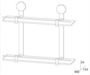Полка стеклянная Artwelle Harmonie HAR 037 двойная