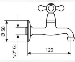 Кран Emmevi Deco Classic 12006CR, хром