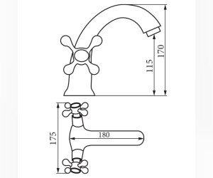 Смеситель Veragio Agatha VR.AGT-3710.CR для раковины, хром