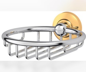 Мыльница-решетка 3SC Stilmar STI 106, хром, золото