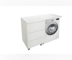 Тумба с раковиной Эстет Dallas Luxe 140 см, 3 ящика, левая/правая