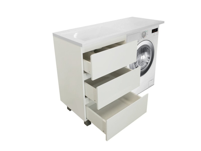 Тумба с раковиной Эстет Dallas Luxe 140 см, 3 ящика, левая/правая