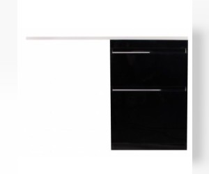 Тумба с раковиной Эстет Dallas Luxe 140 см, 3 ящика, чёрный фасад, левая/правая