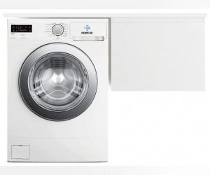 Тумба с раковиной Эстет Dallas Luxe 140 см под стиральную машину, 1 ящик, левая /правая