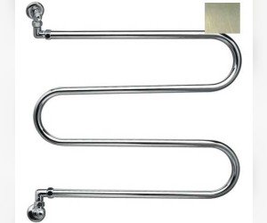 Полотенцесушитель водяной Margaroli Vento 400BN, высота 58.5 см, ширина 60 см, шлифованный никель