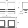 Держатель с двумя стаканами Ravak 10 TD 220.00, хром, X07P322
