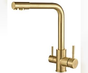 Смеситель Zorg Steel Hammer SH 801 INOX BRONZE PVD для кухни под фильтр, бронза PVD