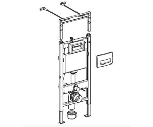 Инсталляция Geberit Duofix Платтенбау 458.125.21.1 UP100 с клавишей Delta 51 (хром глянец)